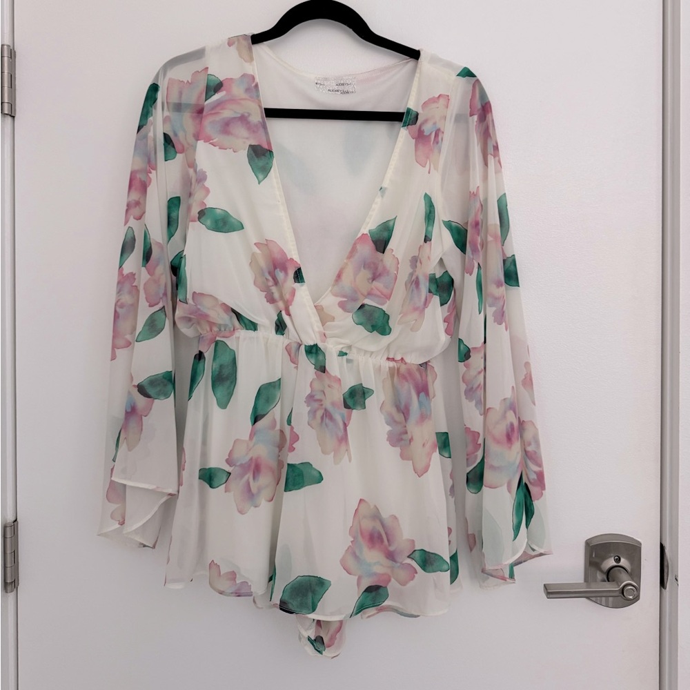 White Floral Romper!